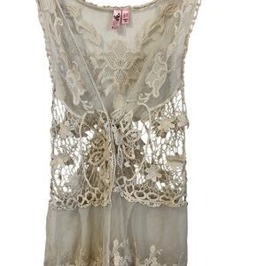 Lace Crochet Sleeveless Top